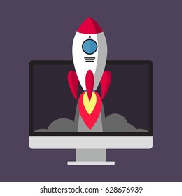 Abstract flat vector illustration of web design and development concepts. 