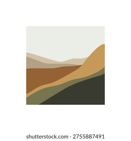 Abstract flat vector of a renewable integration horizon with merging contour forms