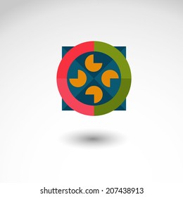 Abstract flat vector shape for corporate business design