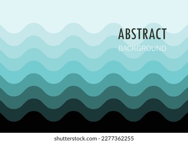 Abstract Flat Water Wave Wallpaper Design Background.