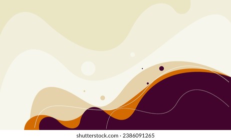abstract flat wavy shapes background. vector illustration