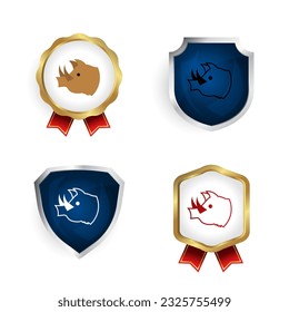 Abstract Flat Wild Boar Head Badge and Label Collection, can be used for business designs, presentation designs or any suitable designs.