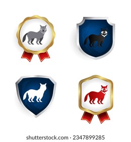 Abstract Flat Wolf Animal Badge and Label Collection, can be used for business designs, presentation designs or any suitable designs.