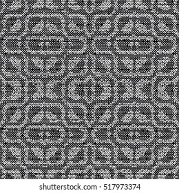 Abstract flecked geometric ornament textured background. Seamless pattern.