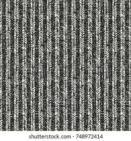 Abstract Flecked And Herringbone Textured Striped Background. Seamless Pattern.