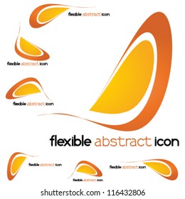 abstract flexible, technology icon, logo