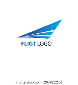 Abstract flight logo. Minimalistic logo design. Beautiful and simple element. Eps 10 Vector