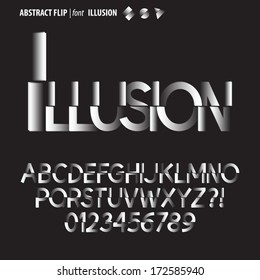 Abstract Flip Alphabet and Digit Vector