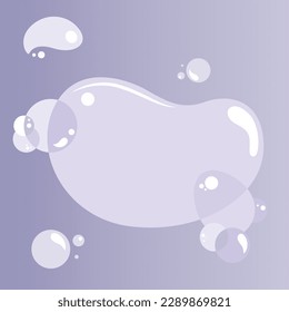 Abstract floating jelly bubble tea background vector illustration graphic