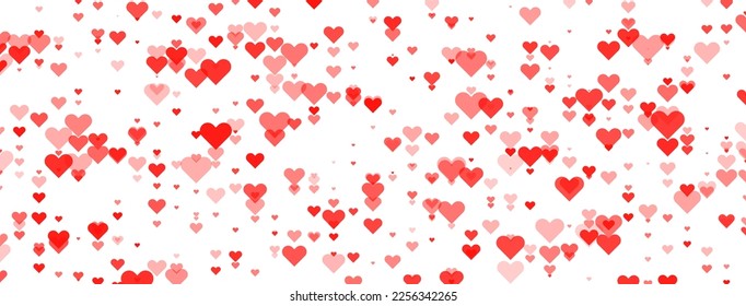 Abstract floating love valentine background vector design template. Romantic decorative wallpaper.