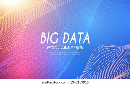 Abstract Floid Background with Lights. Motion Lines. Vector illustration