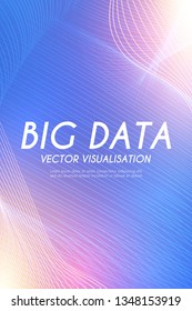 Abstract Floid Background with Lights. Motion Lines. Vector illustration