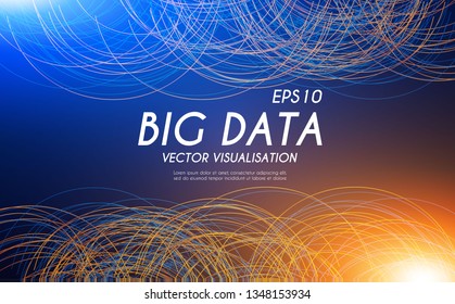 Abstract Floid Background with Lights. Motion Lines. Vector illustration