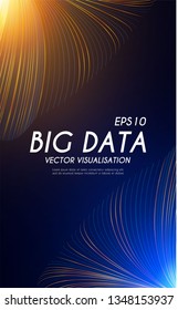 Abstract Floid Background with Lights. Motion Lines. Vector illustration