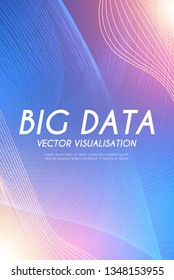 Abstract Floid Background with Lights. Motion Lines. Vector illustration