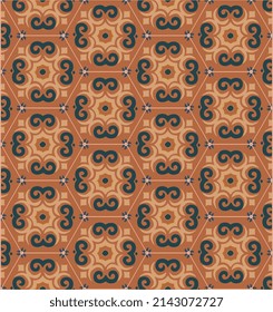 Abstract floor tiles.Abstract geometric background.Vector illustration, seamless pattern. Portuguese floor tiles azulejo design. Floor cement talavera tiles.Decorative and design elements.