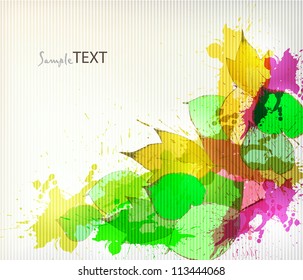 abstract flora background with fresh green leaves.Vector design . colorful  background