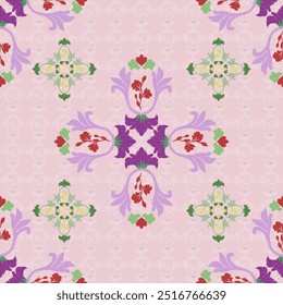 Abstract flora, Geometric Ethnic traditional seamless, Navajo Native American Indian, tribal, traditional, 
