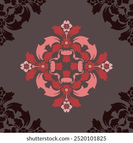 Abstract flora, Geometric Ethnic traditional seamless, Navajo Native American Indian, tribal, traditional, 
