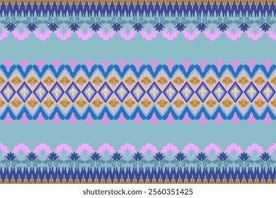 Abstract flora, Geometric Ethnic traditional seamless, 
Navajo Native American Indian, tribal, traditional, 
