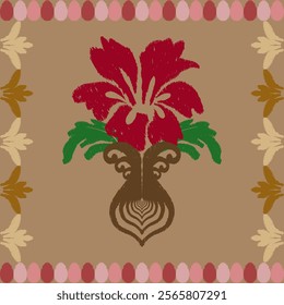 Abstract flora, Geometric Ethnic traditional seamless,Knitting,Navajo Native American Indian, tribal, traditional, 
