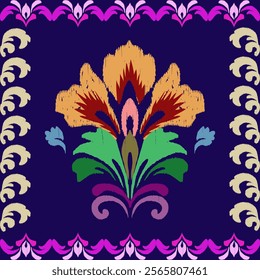 Abstract flora, Geometric Ethnic traditional seamless,Knitting,Navajo Native American Indian, tribal, traditional, 
