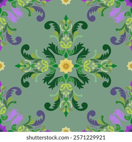 Abstract flora, Geometric Ethnic traditional seamless,Knitting,Navajo Native American Indian, tribal, traditional, 

