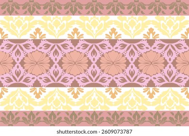 
Abstract flora, Geometric Ethnic traditional seamless,Knitting,Navajo Native American Indian, tribal, traditional, pattern design for carpet, print, wrap, decorative, illustration, Fabric, Wallpaper