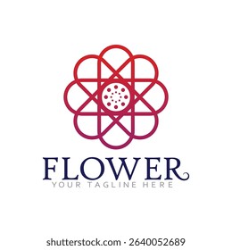 Abstract Flora Icon Featuring Leaves, Petals, and Gentle Curves