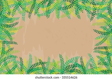 Abstract flora on brown background for frame