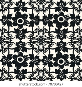 abstract floral arabesque, scrapbook design elements