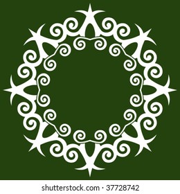 arabesco floral abstracto, ornamento vectorial