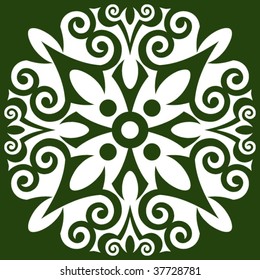 abstract floral arabesque, vector ornament