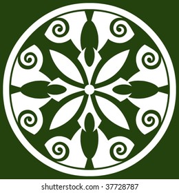 abstract floral arabesque, vector ornament