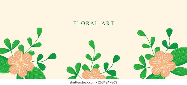 Abstract floral art background. Design illustration for wallpaper, banner, print, poster, cover, greeting and invitation card.