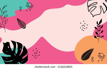 Abstract floral art template background concept
