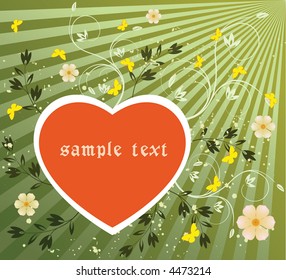 Abstract floral art vector design background