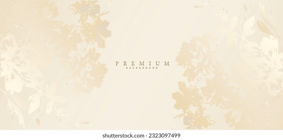 Abstract floral artistic background. Luxury banners, wallpaper beige and pinkish colors. Printed art design, botanical flower and leaves. Vector banner for cover, invitation template, wedding card.