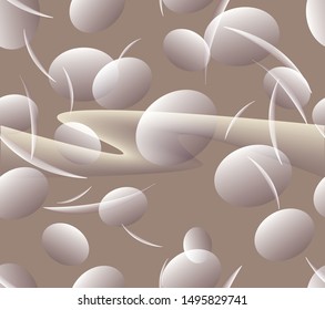 Abstract floral Autumn seamless background. Vector image