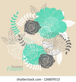 Abstract floral background