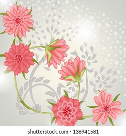  Abstract floral background.