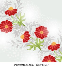  Abstract floral background.