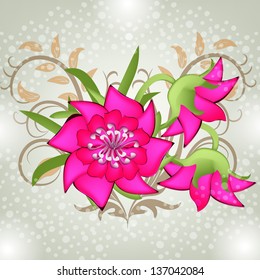  Abstract floral background.
