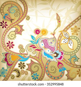 Abstract Floral Background