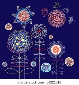Abstract floral background