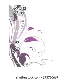 Abstract floral background with 3D effect