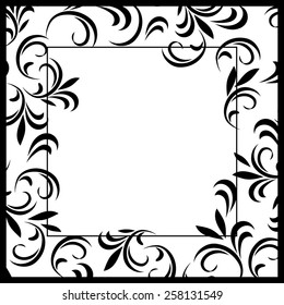 Abstract floral background 4. Vector frame