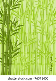 Abstract floral background with a bamboo. Vector illustration.
