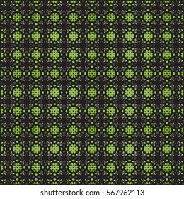 Abstract floral background in black, grey and green