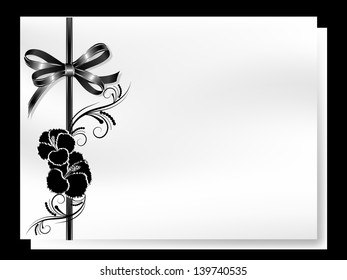 Abstract floral background with black hibiscus